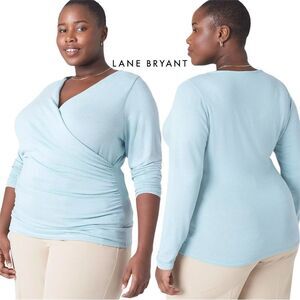 Lane Bryant Light Blue Women's Wrap Top 18/20
